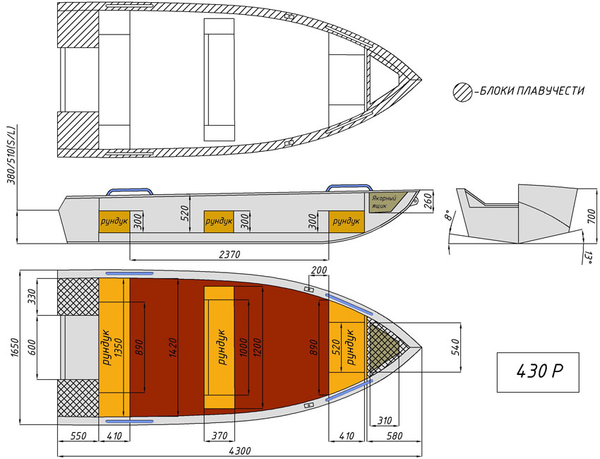 чертёж для - Wyatboat-430 Р