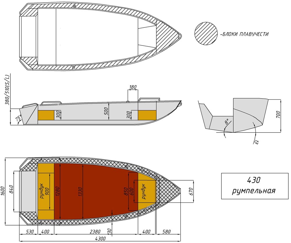 чертёж для - Wyatboat-430М FISH 