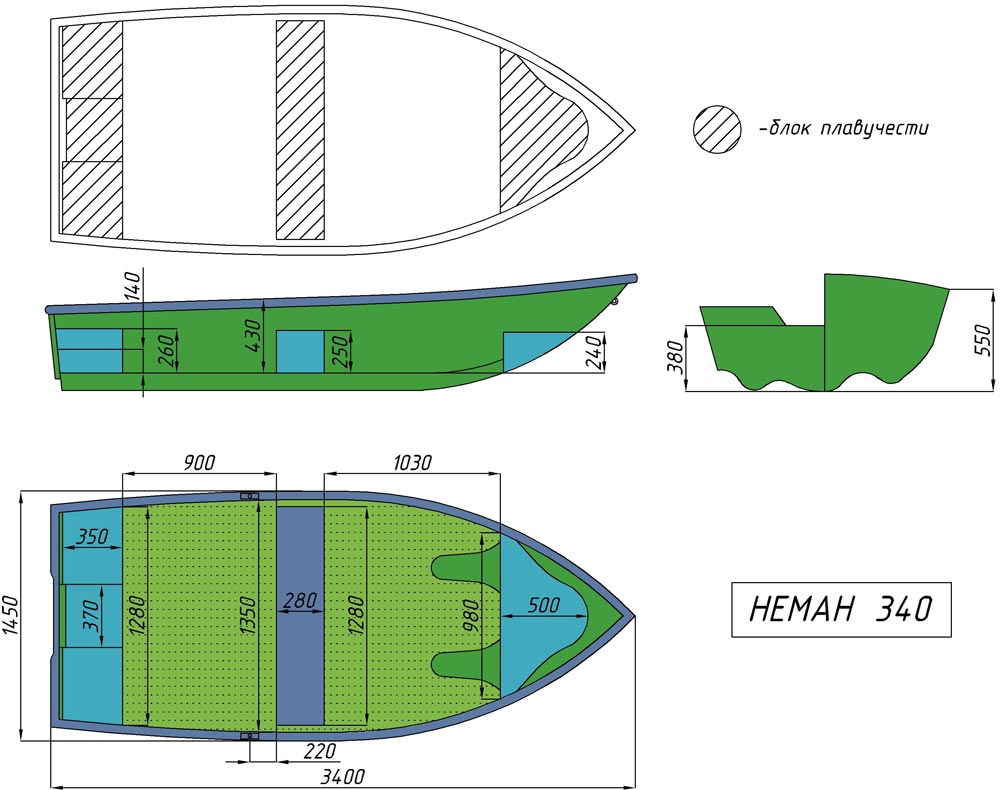 чертёж для - Neman-340 (тримаран)